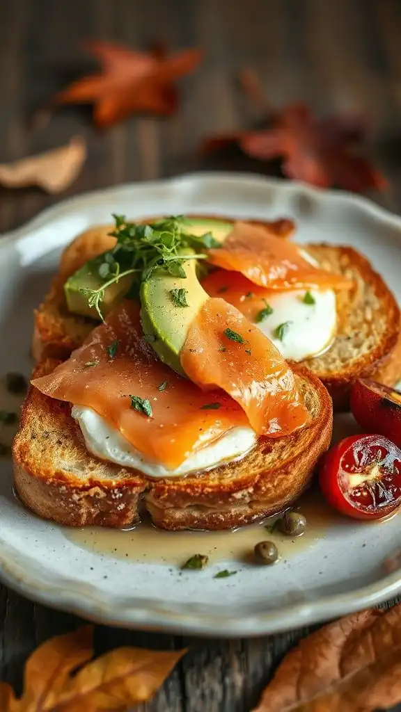 savory avocado salmon french toast