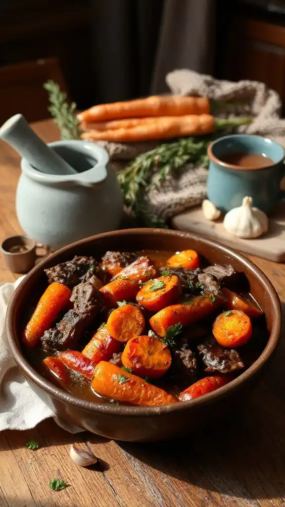savory beef and carrot stew