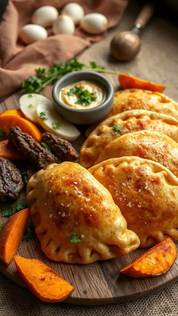savory beef sweet potato empanadas