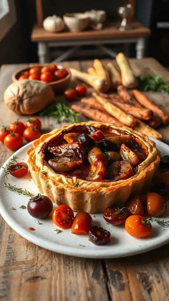 savory beet and onion tart