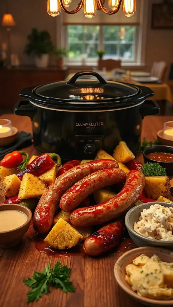 savory bratwurst with sweetness savory bratwurst with sweetness