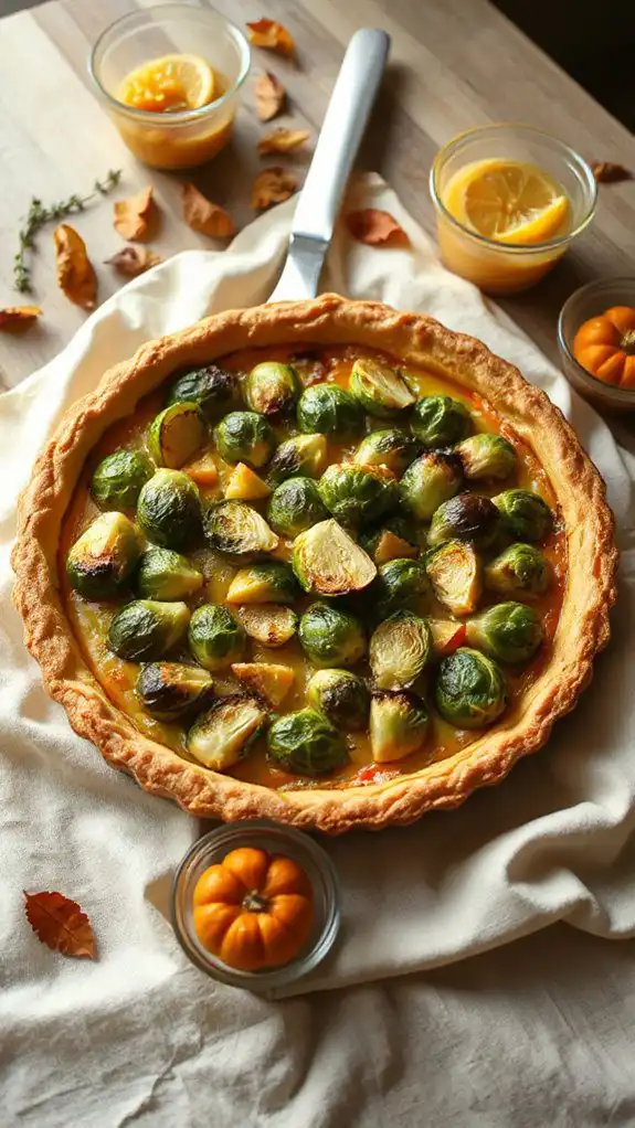 savory brussels sprouts quiche
