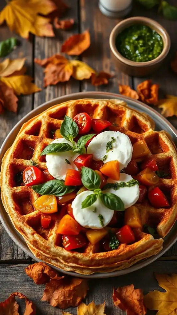 savory caprese waffles recipe savory caprese waffles recipe