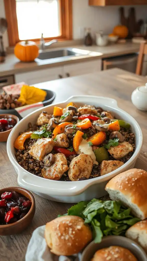savory chicken and wild rice