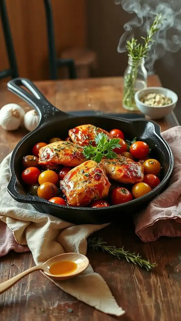 savory chicken skillet dish