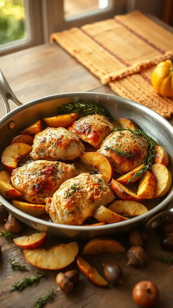 savory chicken with apples savory chicken with apples