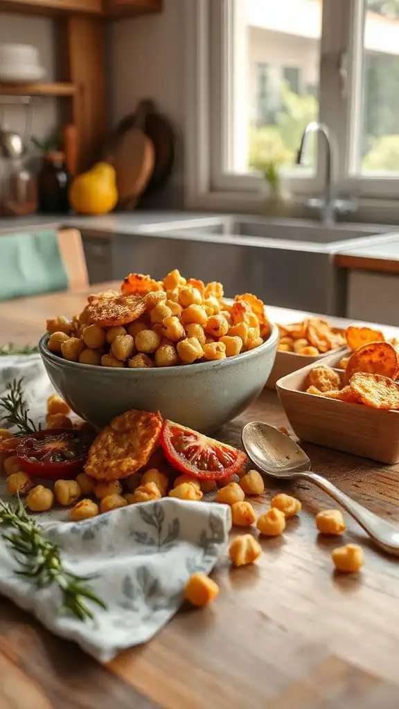savory crunchy chickpea snacks
