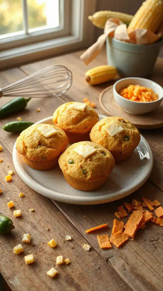 savory double corn muffins