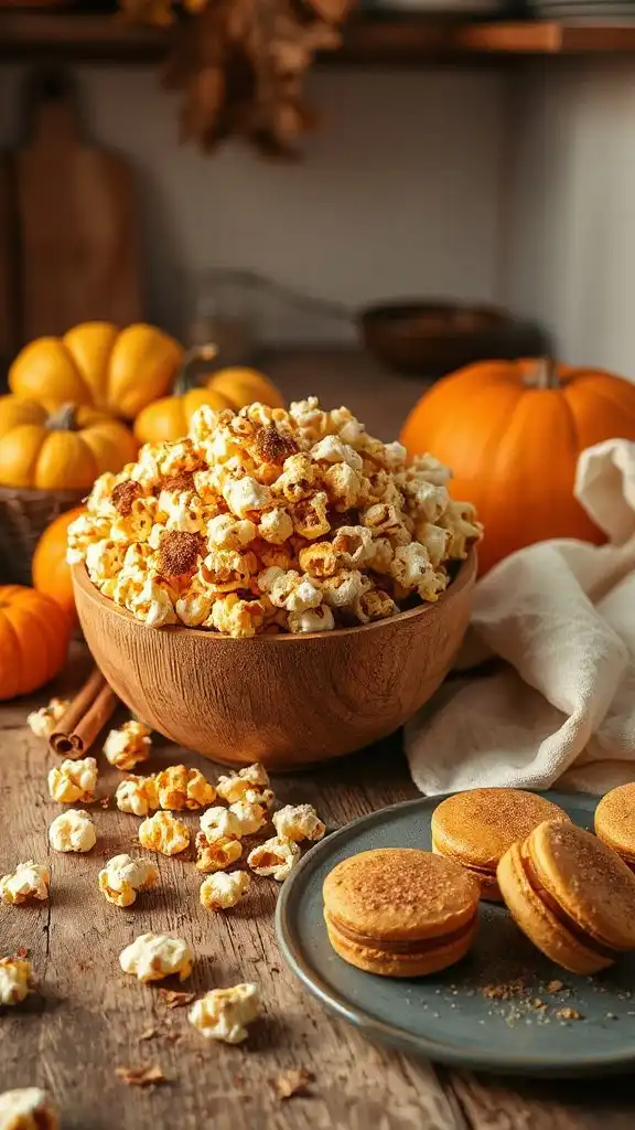 savory fall inspired popcorn treat