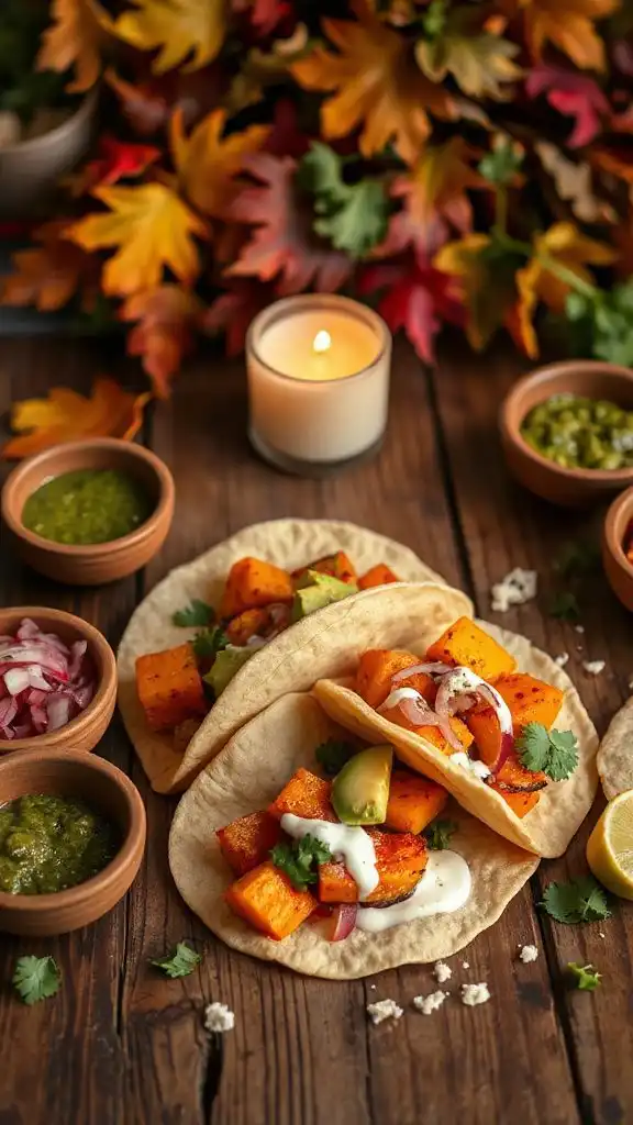 savory fall squash tacos