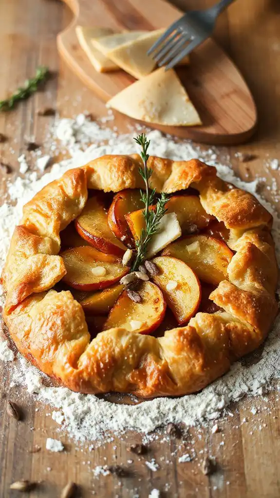 savory fennel apple galette