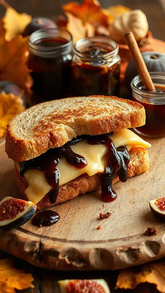 savory fig cheese sandwich