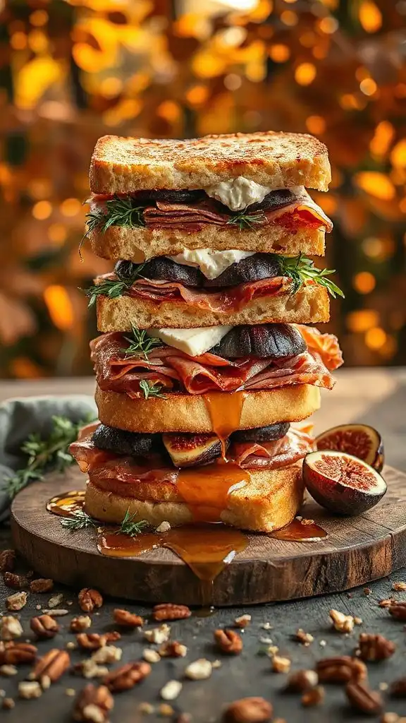 savory fig prosciutto sandwich