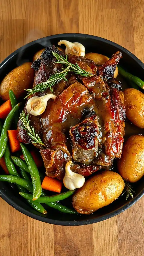 savory garlic herb pot roast
