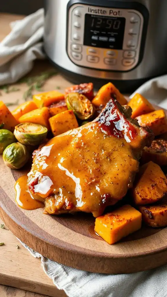 savory glazed pork chops