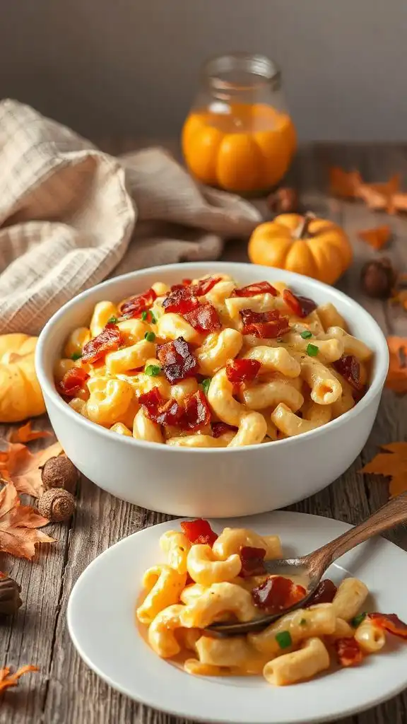 savory maple bacon mac and cheese