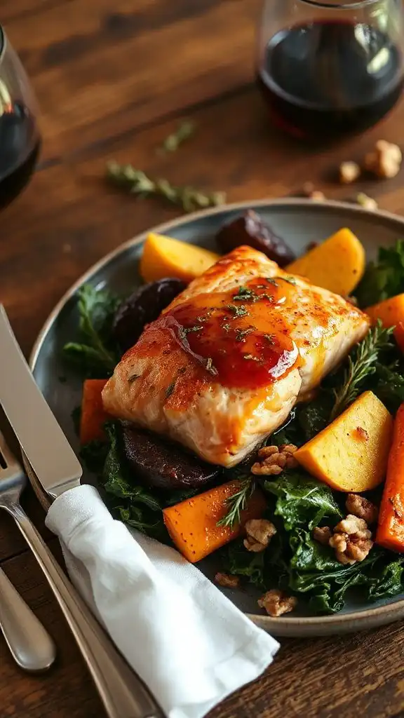 savory maple glazed baked salmon