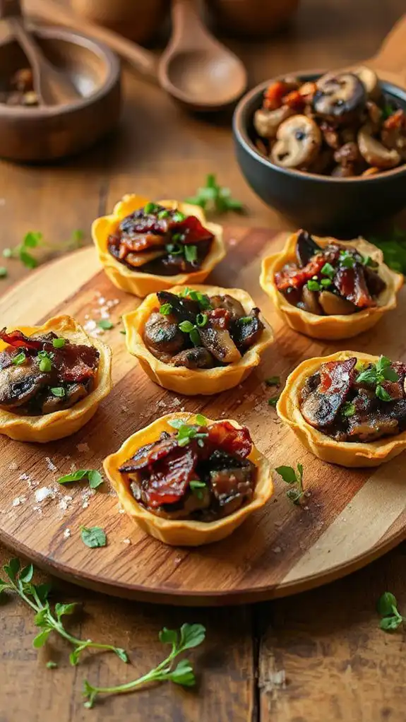 savory mushroom bacon mini pies