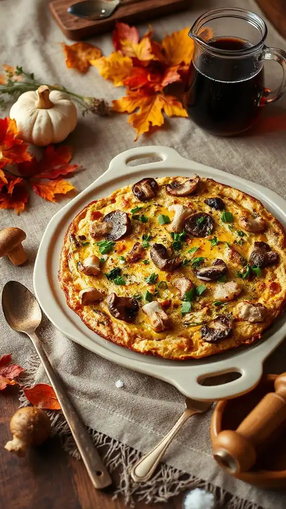 savory mushroom herb frittata