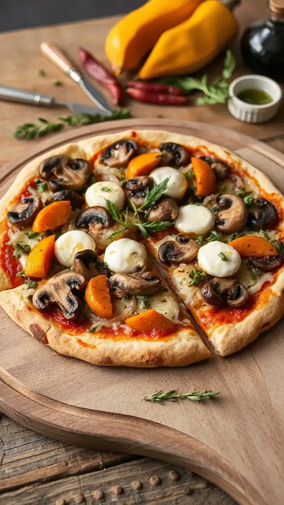 savory mushroom onion pizza