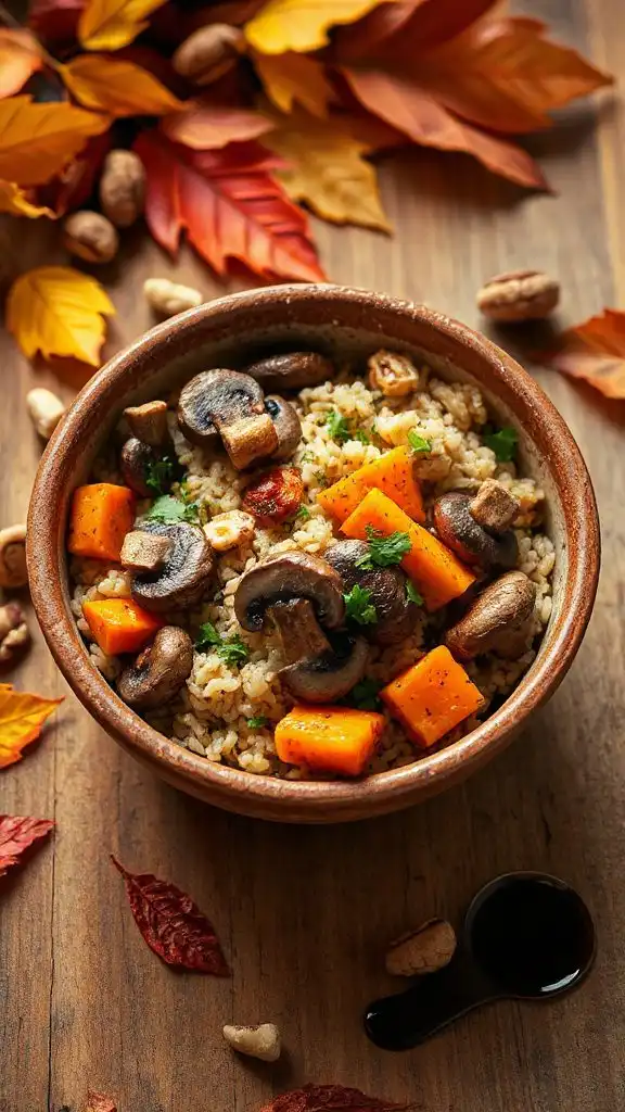 savory mushroom rice bowl