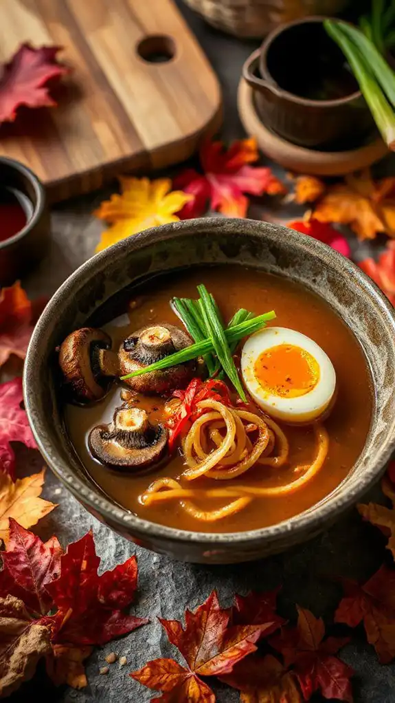 savory mushroom shoyu ramen