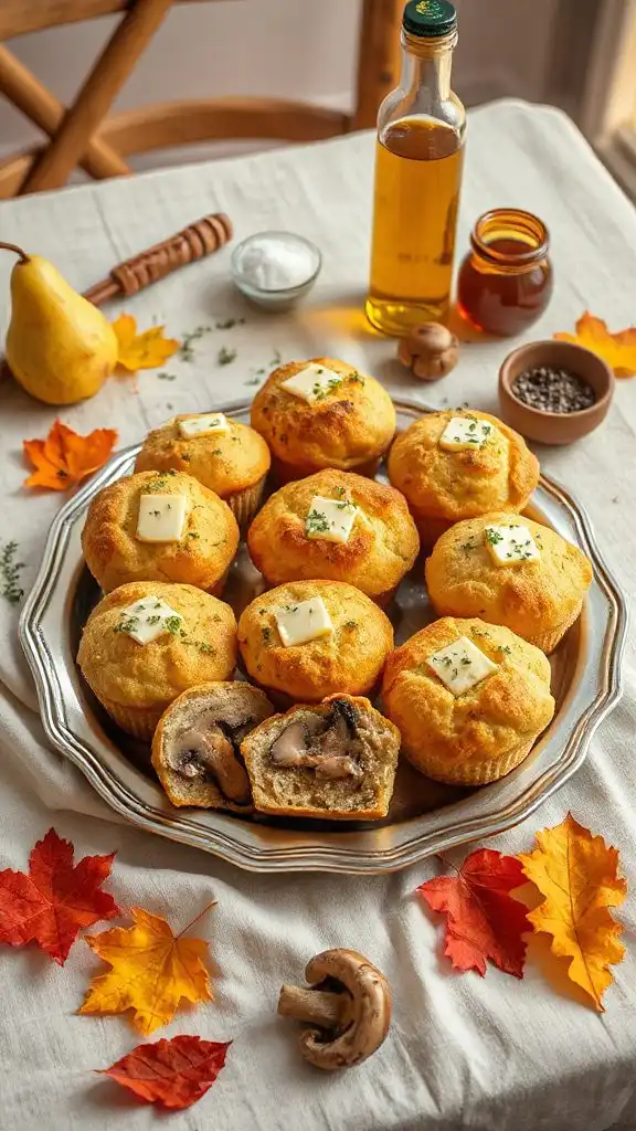 savory mushroom thyme muffins