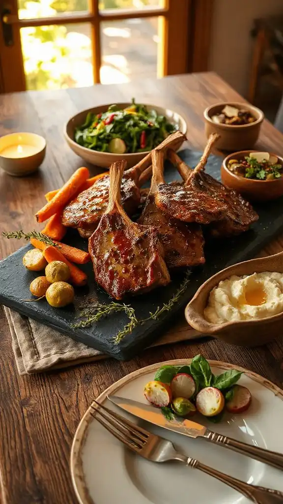 savory mustard thyme lamb