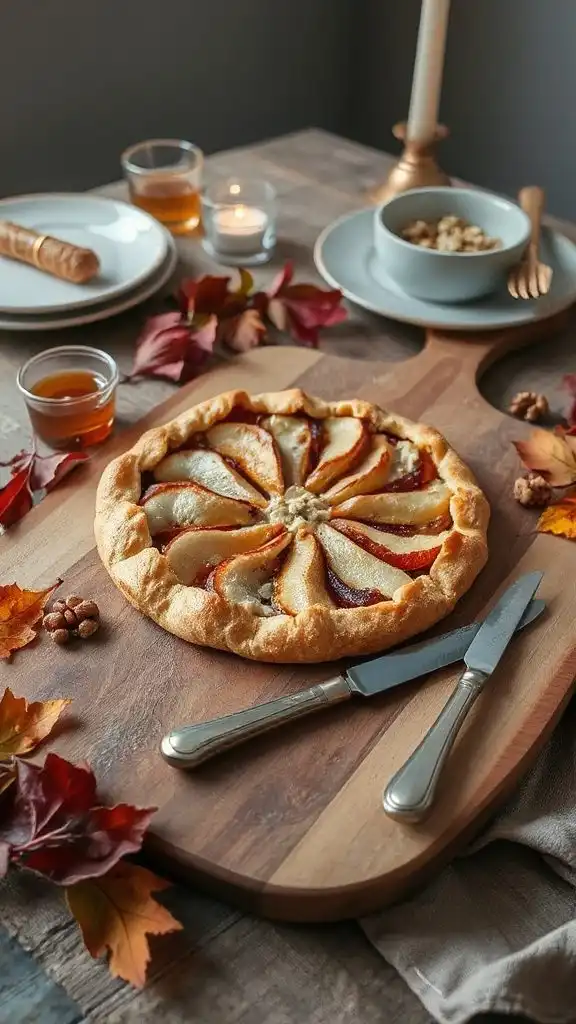 savory pear cheese tart