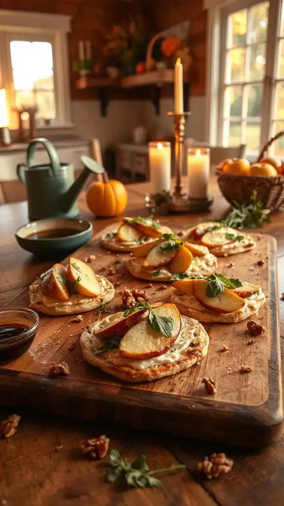 savory pear gorgonzola flatbreads