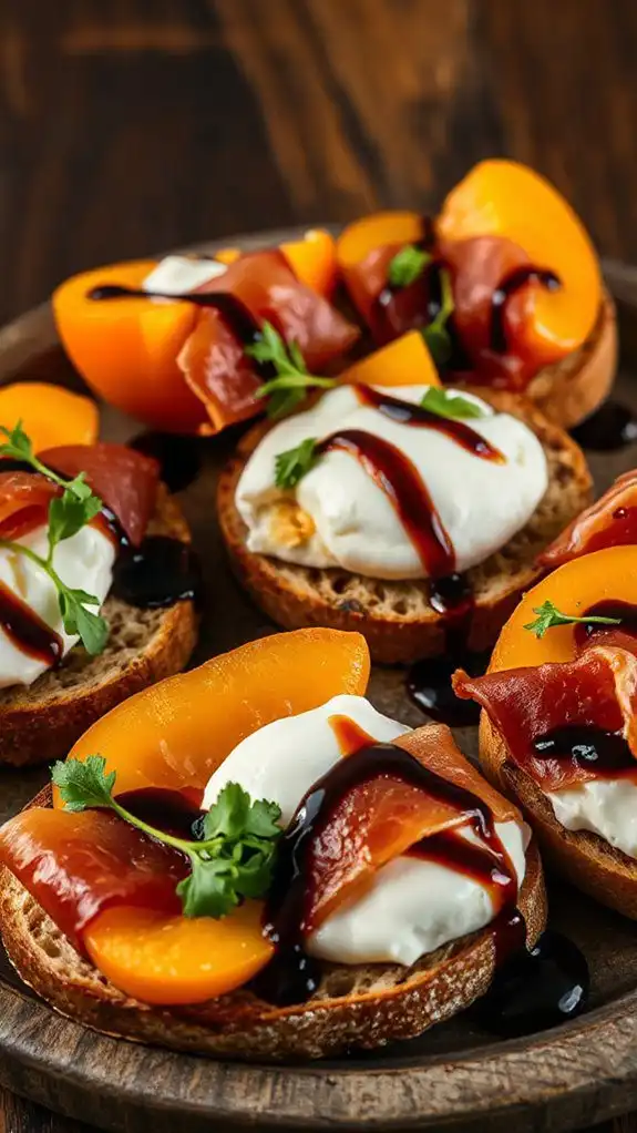 savory persimmon cheese appetizer