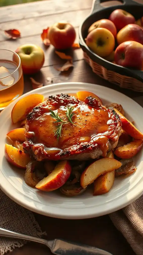 savory pork chops glazed