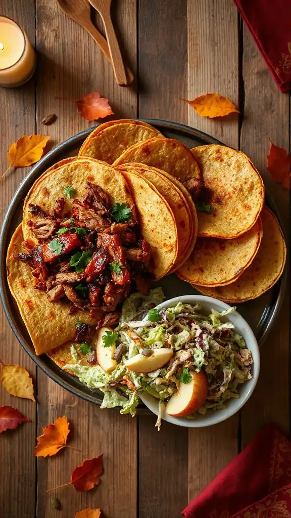 savory pork crunchy slaw tacos