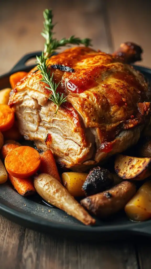 savory pork roast dinner