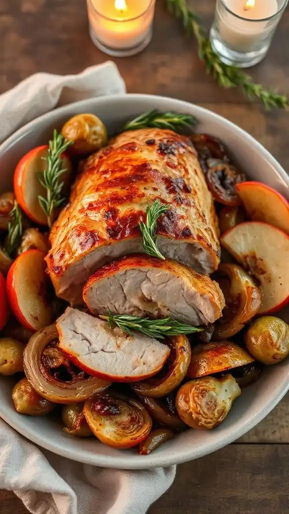 savory pork with apples
