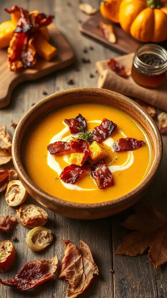 savory pumpkin bacon soup