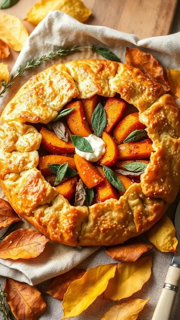 savory pumpkin sage galette