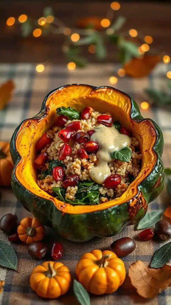 savory quinoa stuffed squash dish