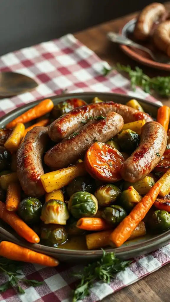 savory roasted parsnips and sausage savory roasted parsnips and sausage