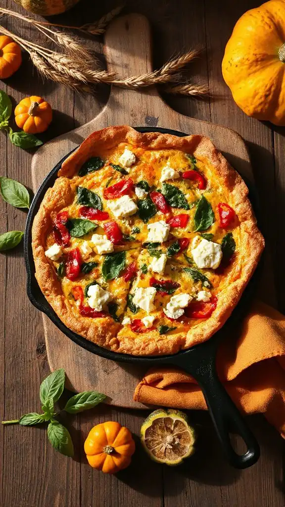 savory roasted pepper frittata