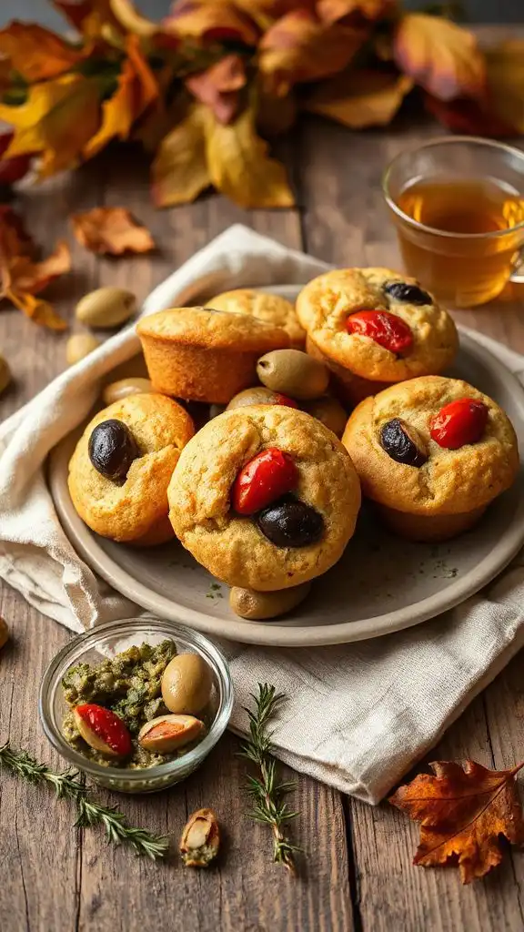 savory roasted red pepper muffins