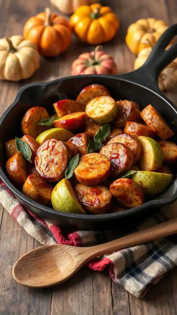 savory sausage and apples