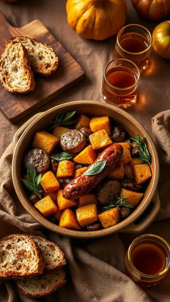 savory sausage and squash bake savory sausage and squash bake