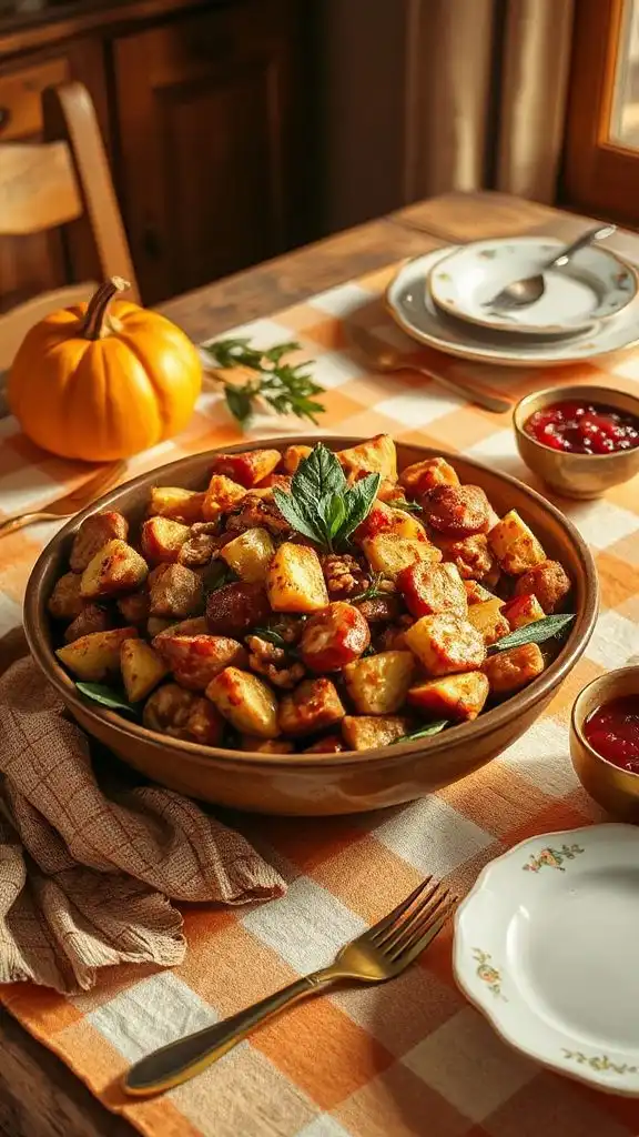 savory sausage apple stuffing