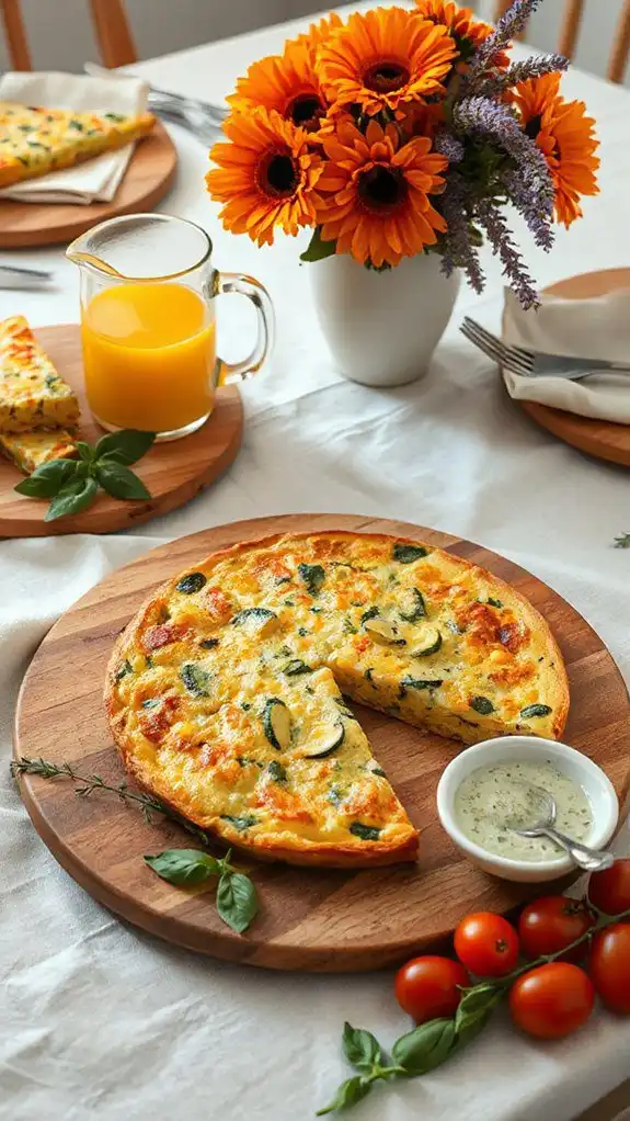 savory seasonal vegetable frittata