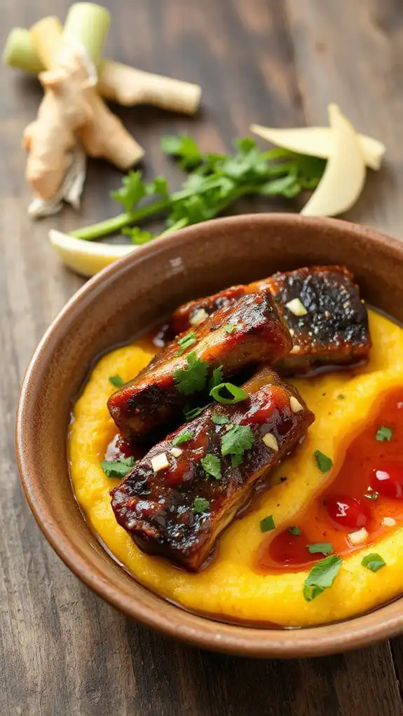 savory short ribs with polenta