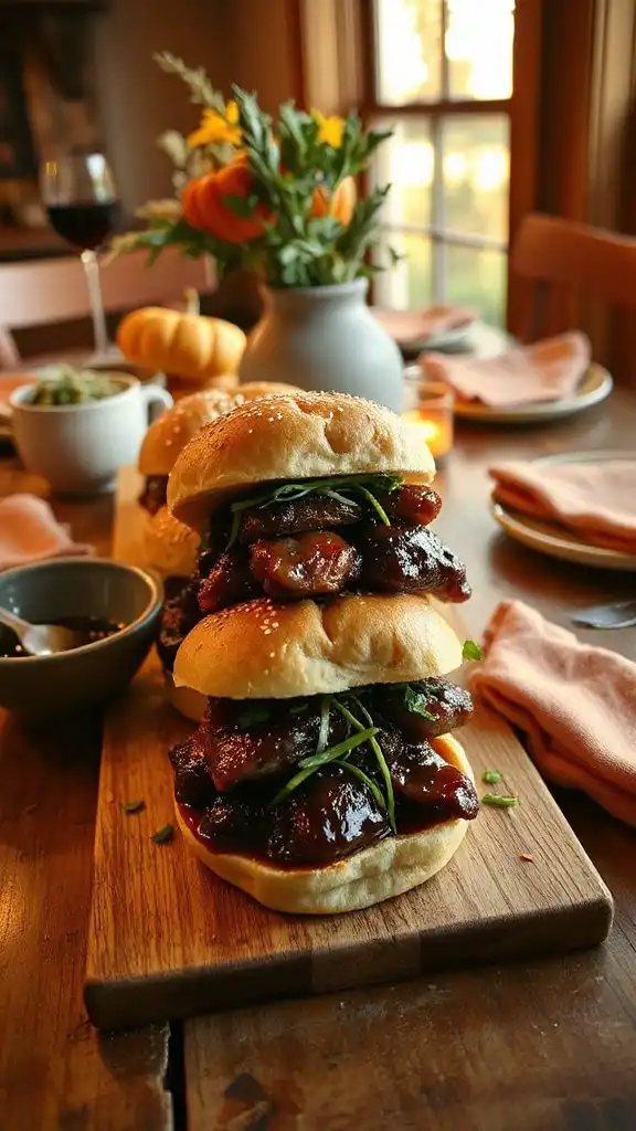 savory soy braised pork sliders