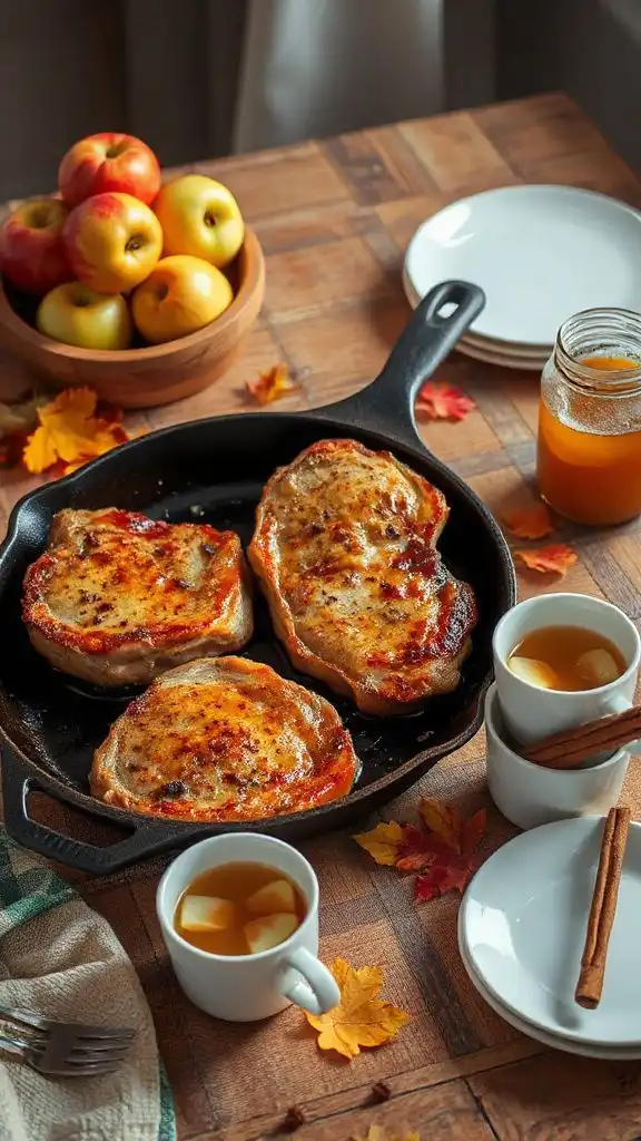 savory spiced apple pork chops