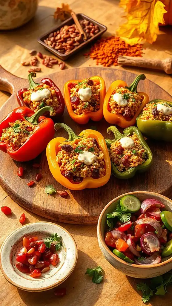 savory spiced stuffed peppers