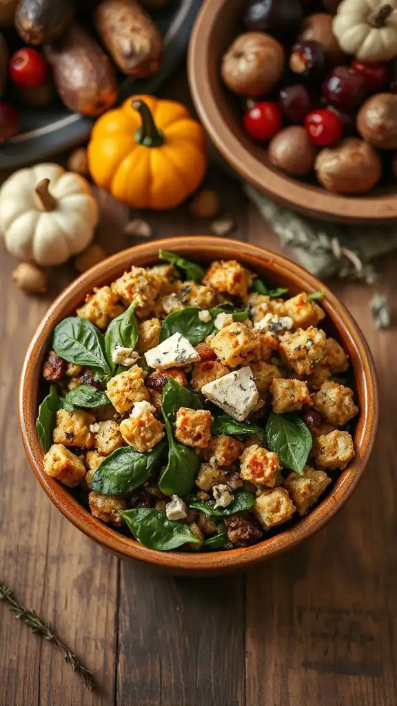savory spinach blue cheese stuffing
